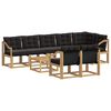 vidaXL Outdoor-Sofagarnitur mit Kissen 9 pcs Wei&szlig; und Schwarz