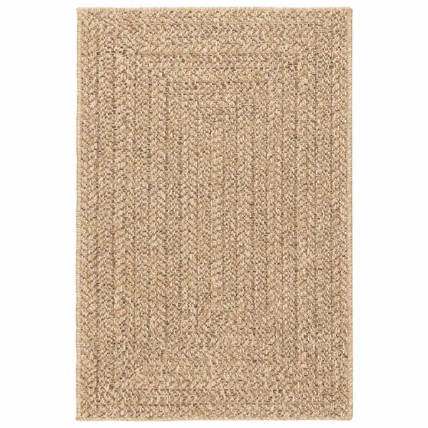 vidaXL Teppich ZIZUR Beige 140x200 cm Jute-Optik Indoor und Outdoor