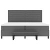 vidaXL Boxspringbett mit Matratze Dunkelgrau 200 x 200 cm Stoff