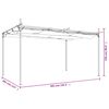 vidaXL Pergola mit Schiebedach Anthrazit 395x292x230 cm