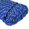 vidaXL Bootsseil Blau 4 mm 100 m Polypropylen