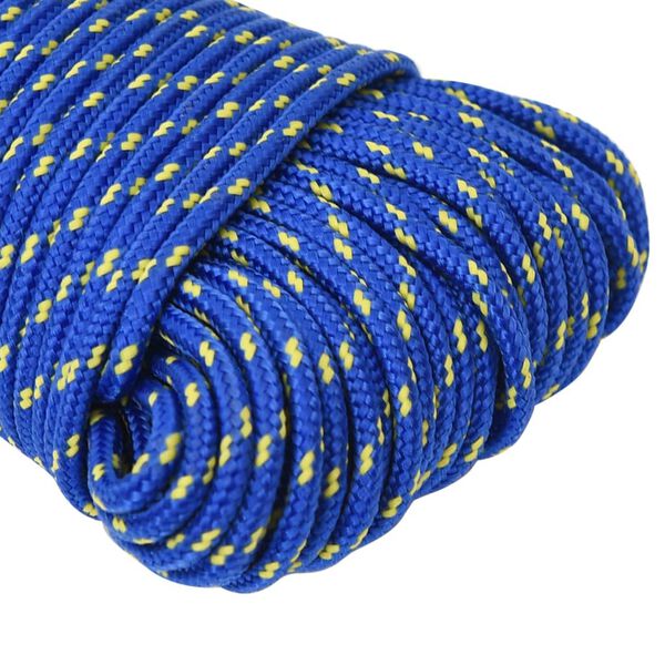 vidaXL Bootsseil Blau 4 mm 100 m Polypropylen