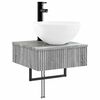 vidaXL Wandmontiertes Waschbecken Grau Sonoma 40 x 41 x 40,5 cm