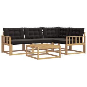 vidaXL Outdoor-Sofagarnitur 5 pcs Wei&szlig; und Schwarz 79 x 79 x 37 cm