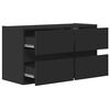 vidaXL TV-Wandschrank mit LED-Beleuchtung Schwarz 80x31x45 cm