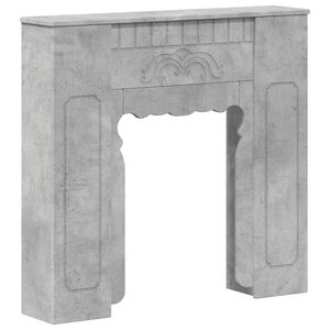 vidaXL Kaminumrandung Betongrau 93 x 20 x 89 cm Holzwerkstoff