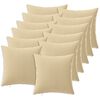 vidaXL Kissenbezug 12 pcs HEERLEN Beige 40 x 40 cm Polyester