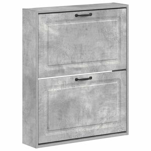 vidaXL Wandmontierter Schuhschrank UTRECHT 71 x 17 x 86 cm Betongrau