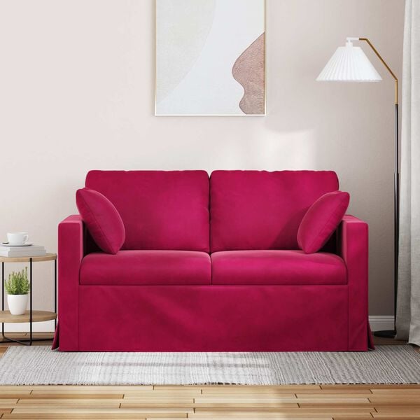vidaXL Sofa Weinrot Gesamtabmessungen: 138 x 78 x 80 cm (B x T x H)
