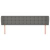 vidaXL Kopfteil mit Ohren Dunkelgrau 163x23x78/88 cm Stoff