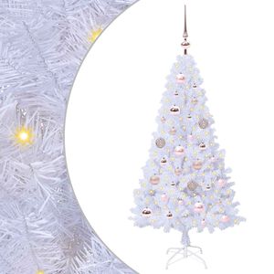 vidaXL K&uuml;nstlicher Weihnachtsbaum Wei&szlig; 120 cm PVC und Stahl