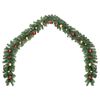 vidaXL Weihnachtsgirlande mit 600 LEDs 2 pcs Grün PVC