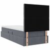 vidaXL Bett mit Stauraum und LED mit LED Dunkelgrau 100 x 200 cm Samt