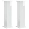 vidaXL Pflanzenst&auml;nder 2 pcs Hochglanz Wei&szlig; 30,5 x 30 x 100,5 cm