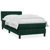 vidaXL Boxspringbett mit Matratze Dunkelgr&uuml;n 90x210 cm Samt