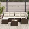vidaXL Gartensofa-set 7 pcs Braun Poly-Rattan