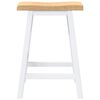 vidaXL Barhocker 2 Stk. Weiß Massivholz Gummibaum