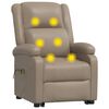 vidaXL Massagesessel mit Aufstehhilfe Cappuccino-Braun Kunstleder