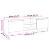 vidaXL TV-Schrank mit LED-Leuchten Betongrau 120x30x36 cm