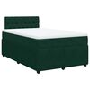 vidaXL Boxspringbett mit Matratze Dunkelgr&uuml;n 120x190 cm Samt