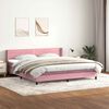 vidaXL Boxspringbett mit Matratze Rosa 200x220 cm Samt