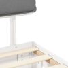 vidaXL Bettgestell mit gepolstertem Kopfteil Hellgrau 135 x 190 cm