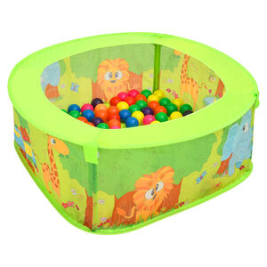 vidaXL B&auml;llebad mit 50 B&auml;llen f&uuml;r Kinder 75x75x32 cm