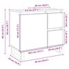 vidaXL Badschrank Sonoma-Eiche 65x33x60 cm Holzwerkstoff
