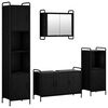 vidaXL Badezimmerschrank-Set 4 stk. Schwarz Eichen-Optik