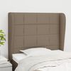 vidaXL Kopfteil mit Ohren Taupe 93x23x118/128 cm Stoff