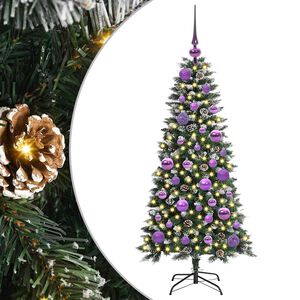 vidaXL K&uuml;nstlicher Weihnachtsbaum mit 150 LEDs mit St&auml;nder Gr&uuml;n 120 cm