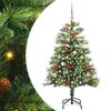 vidaXL K&uuml;nstlicher Weihnachtsbaum Gr&uuml;n 150 cm PVC und Metall