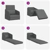 vidaXL Schlafsofa 60cm Dunkelgrau Stoff