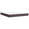 vidaXL Boxspringbett mit Matratze Dunkelbraun 180x200 cm Stoff
