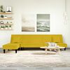 vidaXL Schlafsofa in L-Form Gelb 255x140x70 cm Samt