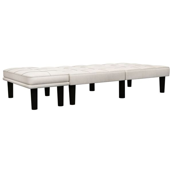 vidaXL 2-Sitzer-Sofa Creme Stoff