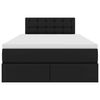 vidaXL Bett mit Stauraum und LED Schwarz 120 x 190 cm Kunstleder