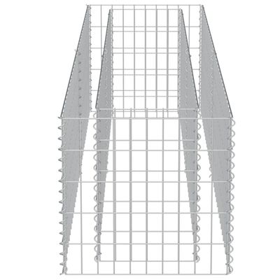 vidaXL Gabionen-Hochbeet Verzinkter Stahl 180×50×50 cm