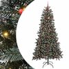 vidaXL K&uuml;nstlicher Weihnachtsbaum Gr&uuml;n 240 cm PVC, Plastik und Stahl