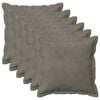 vidaXL Kissen 6 stk. HOUTEN Hellgrau 45 x 45 cm Samt