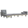 vidaXL Schlafsofa in L-Form Hellgrau 275x140x70 cm Stoff