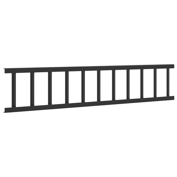 vidaXL Dachschneeschild Schwarz 600 x 2,5 x 20 cm Stahl