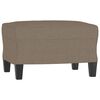 vidaXL 3-Sitzer-Sofa mit Hocker Taupe 180 cm Stoff