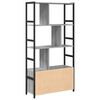 vidaXL B&uuml;cherregal Grau Sonoma 80 x 30 x 155,5 cm Holzwerkstoff