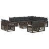 vidaXL Gartensofa-set 13 pcs Grau Poly-Rattan