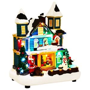 vidaXL Weihnachtsszene mit Schlitten SALO 19 x 13 x 24 cm Harz