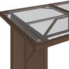 vidaXL 2-tlg. Garten-Essgruppe mit Kissen Braun Poly Rattan