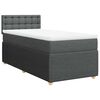 vidaXL Boxspringbett mit Matratze Dunkelgrau 100x200 cm Stoff