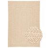 vidaXL Teppich ZIZUR Beige 140x200 cm Jute-Optik Indoor und Outdoor