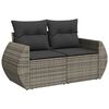 vidaXL Gartensofa-set 9 pcs Grau Poly-Rattan
